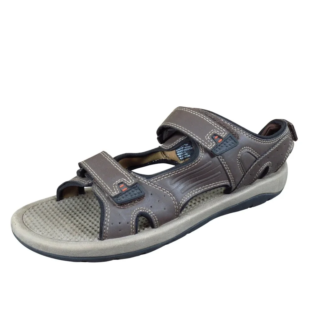 Khombu Noah Men's Size‎ 10 Brown Synthetic Sport Sandals Outdoor Comfort Walking
